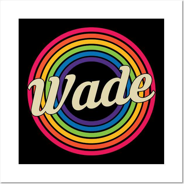 Wade - Retro Rainbow Style Wall Art by MaydenArt